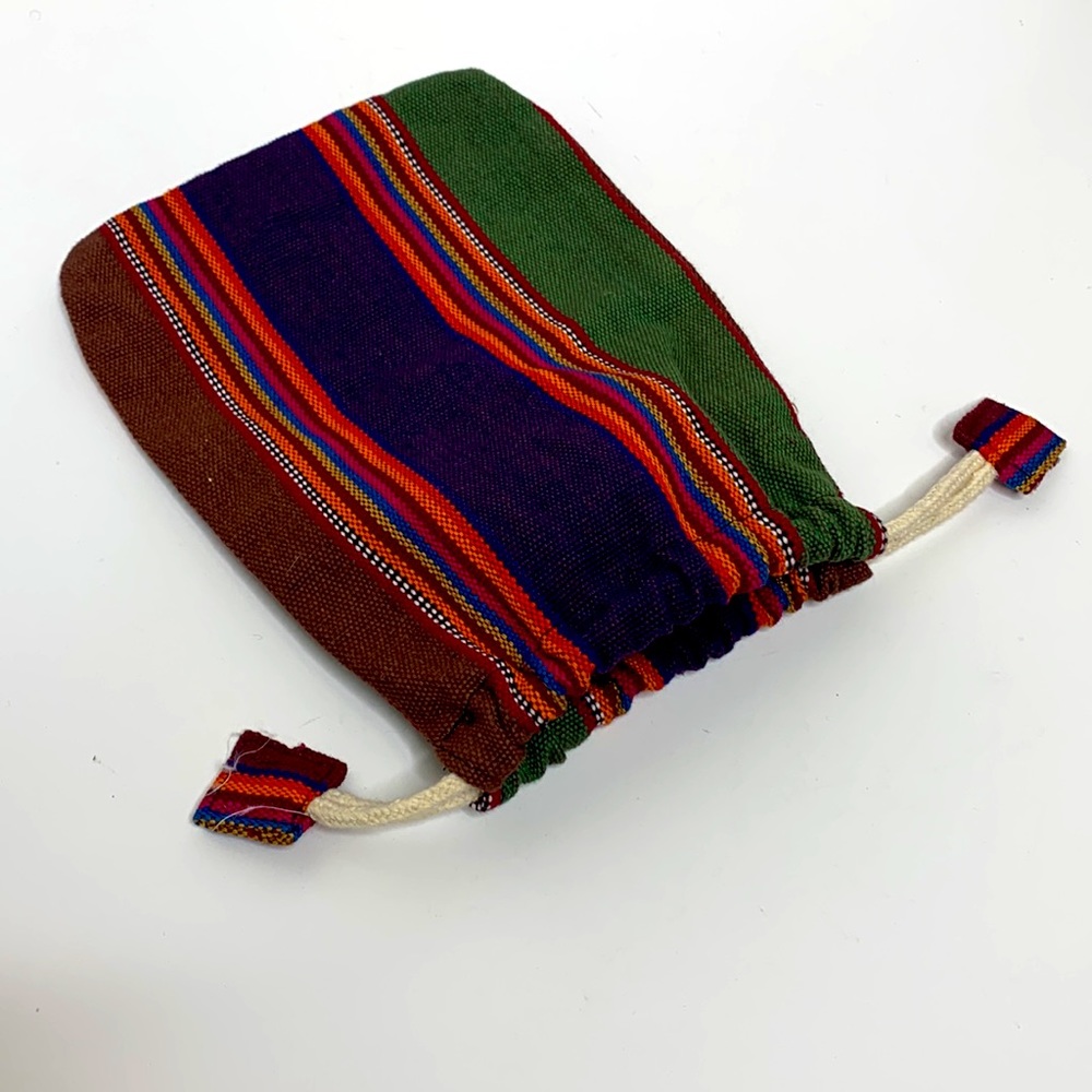 Drug Rug Boho Pull Close Pouch | Eco-Friendly Vegan Gift Bottle Bag | Hippie SAK